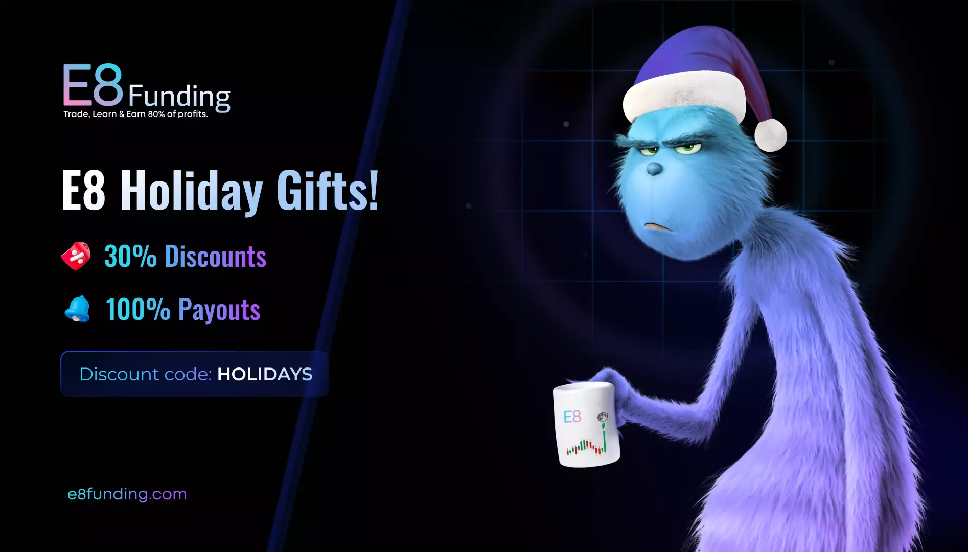 Unwrap Early Holiday Cheer with E8’s Festive Trading Discounts!